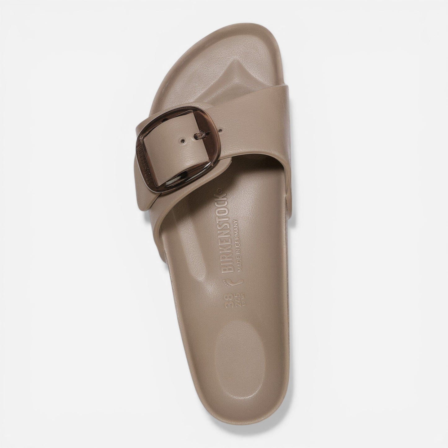Madrid Eva Big Buckle Grey Taupe Narrow