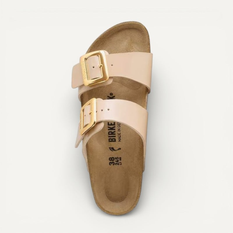 Sydney Luxe Buckle Sand Patent Birko-Flor Narrow