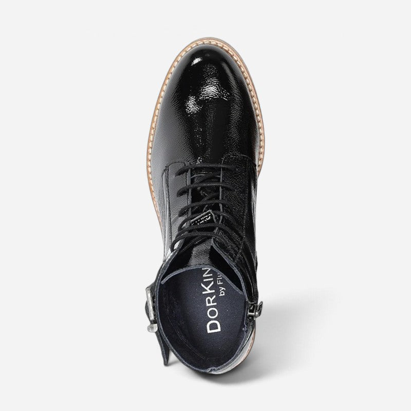 Lucero Lace Boot Black Patent