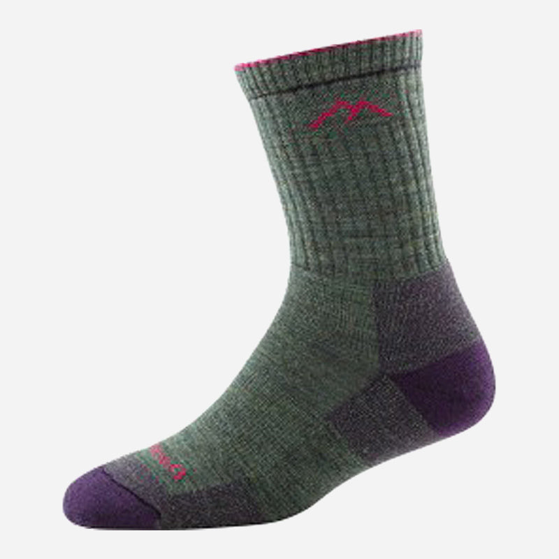 Hiker Micro Crew Midweight With Cushion Moss Heather