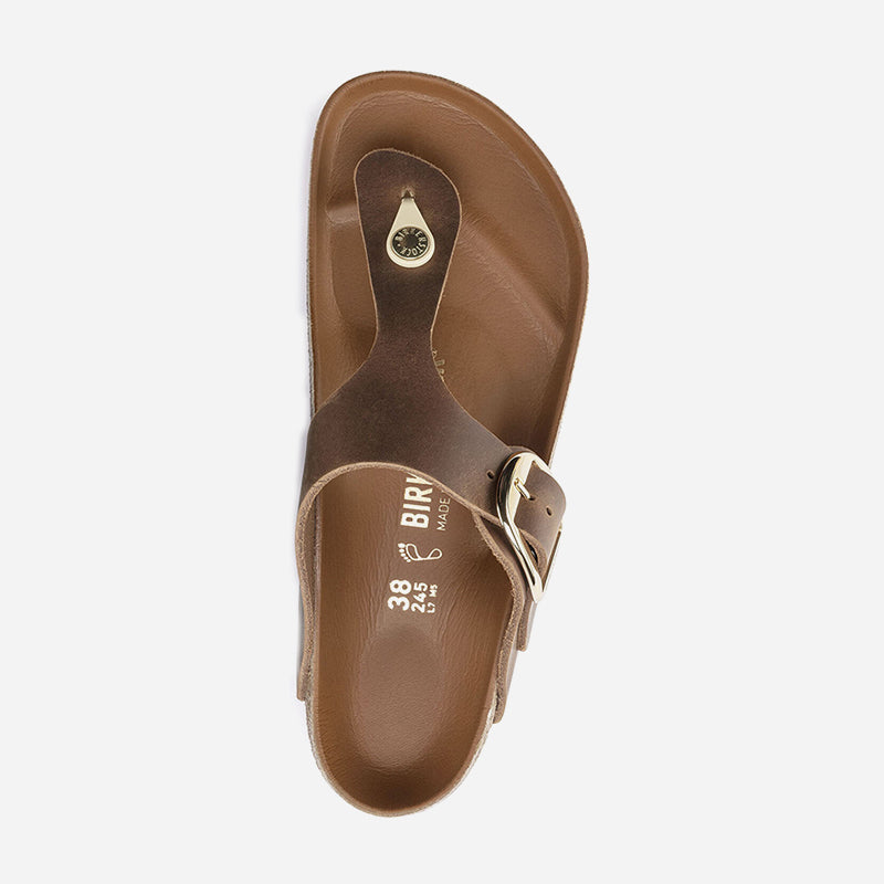 Gizeh Big Buckle Cognac Oiled Leather Regular