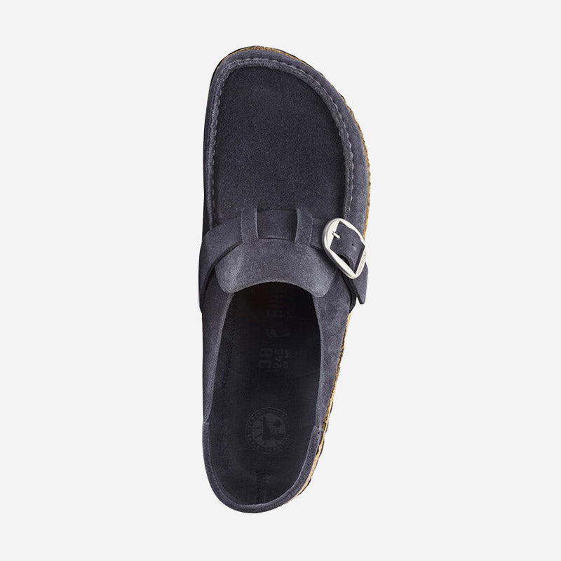 Buckley Navy Suede Leather Narrow