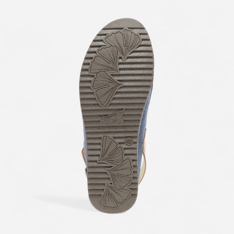 Merrin Blue Burnished Suede