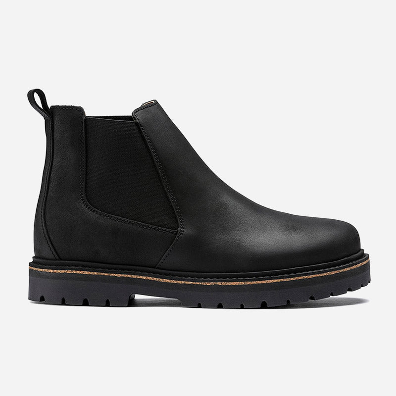 Stalon Black Nubuck Leather Narrow