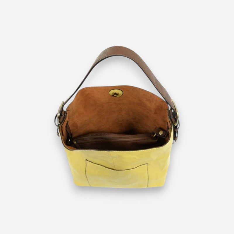 Classic Hobo Handbag Lemon Zest/Coffee