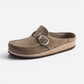 Buckley Gray Taupe Suede Leather Narrow