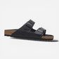 Arizona Black Woven Embossed Leather Narrow