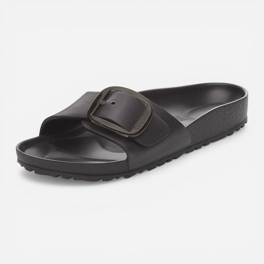 Madrid Eva Big Buckle Black Narrow