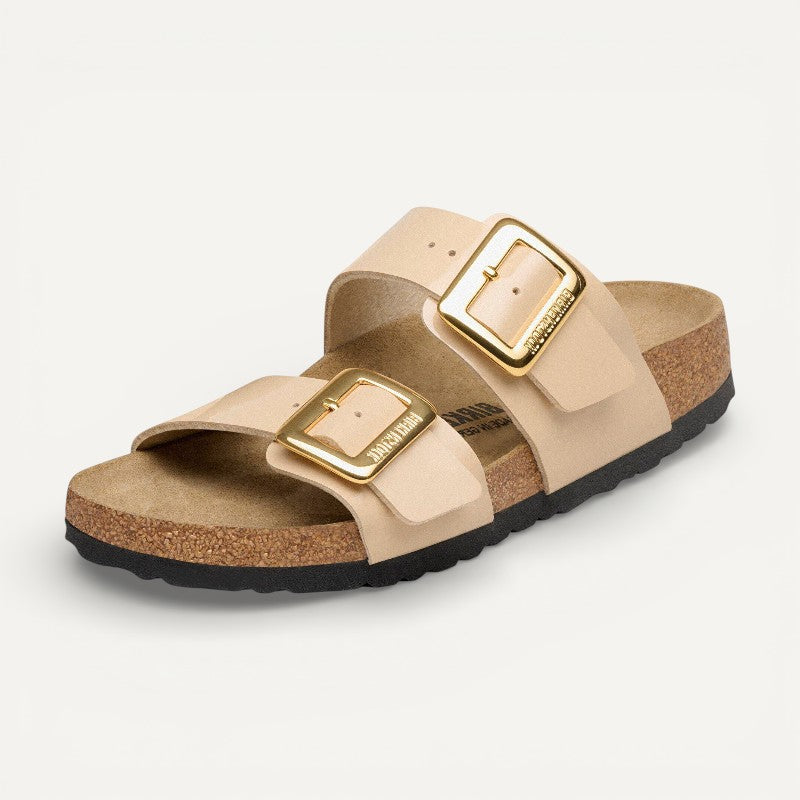 Sydney Luxe Buckle Sand Patent Birko-Flor Narrow