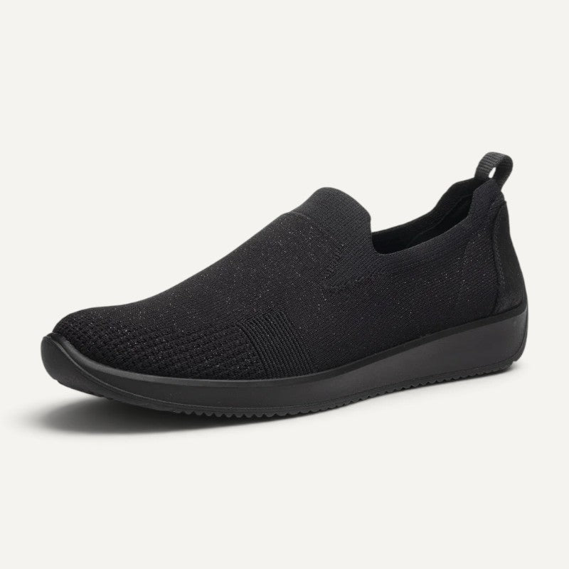 Leena 3 Black Metallic Wovenstretch/Black