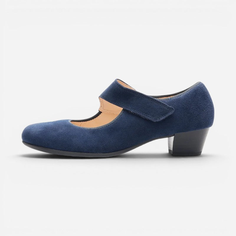 Calico 2 Navy Kid Suede