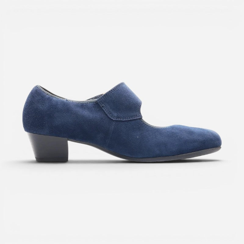 Calico 2 Navy Kid Suede