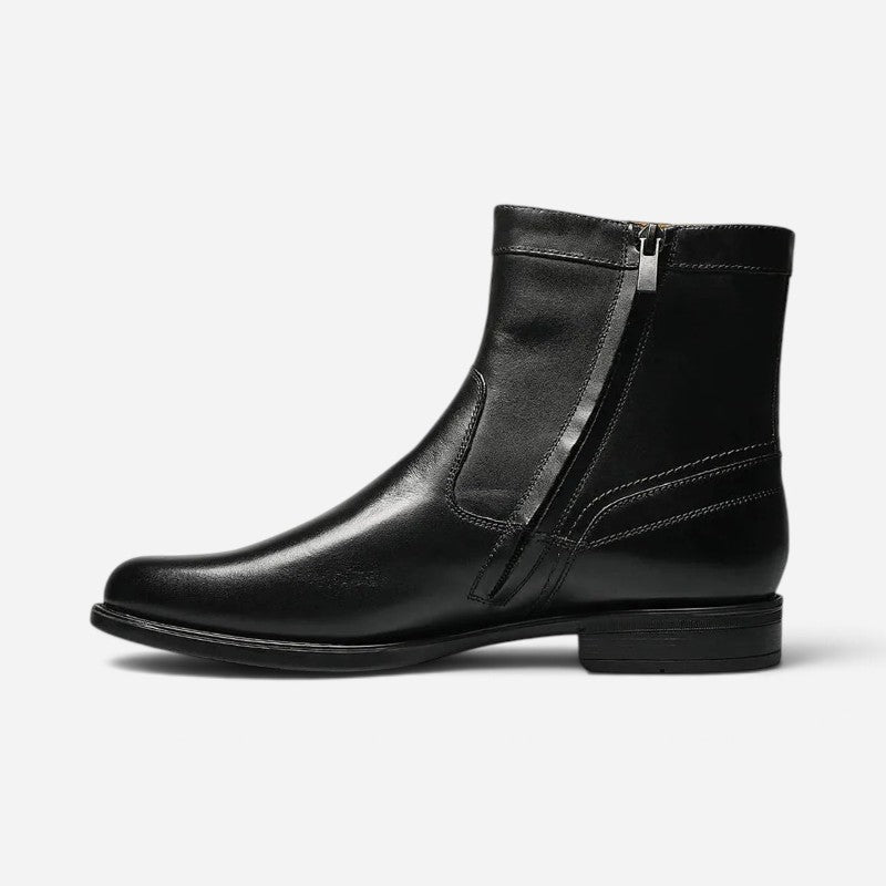 Midtown Plain Toe Zip Boot Black