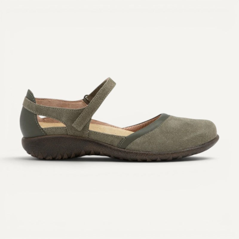 tekapo mary jane green leather combo