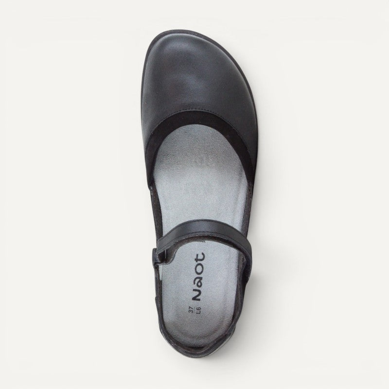 tekapo mary jane black leather combo