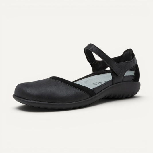 tekapo mary jane black leather combo