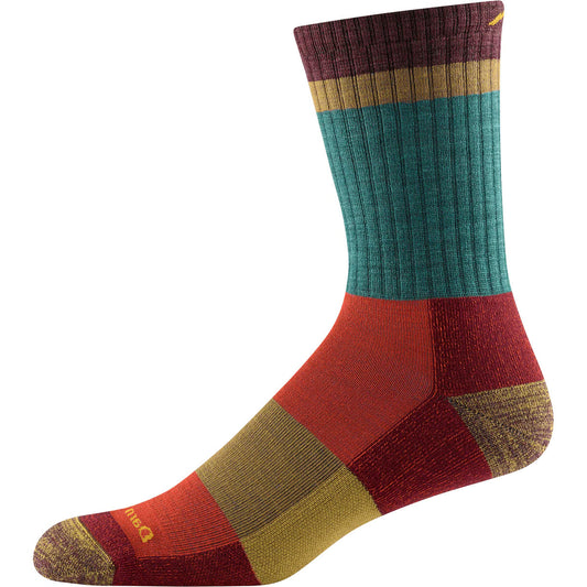 Men's Heady Stripe Micro Crew With Light Cushion Teal