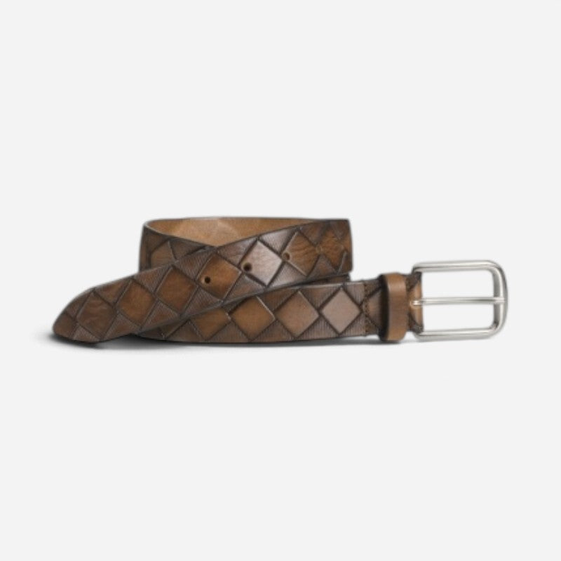 Basketweave Belt Tan