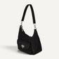 Coastal Flip Lock Half Moon Bag Black