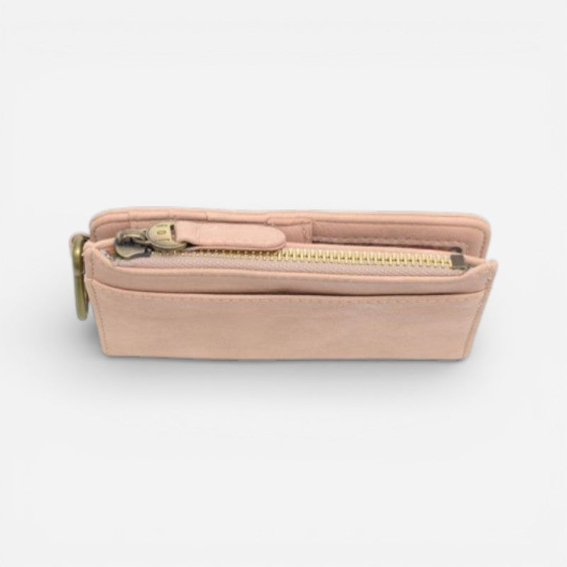 Bobbie Bifold Wallet With Carabiner Soft Pink