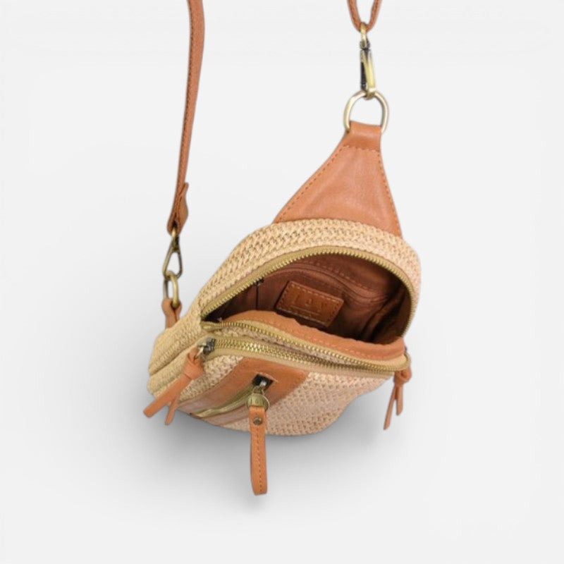 Skyler Sling Bag Straw Natural
