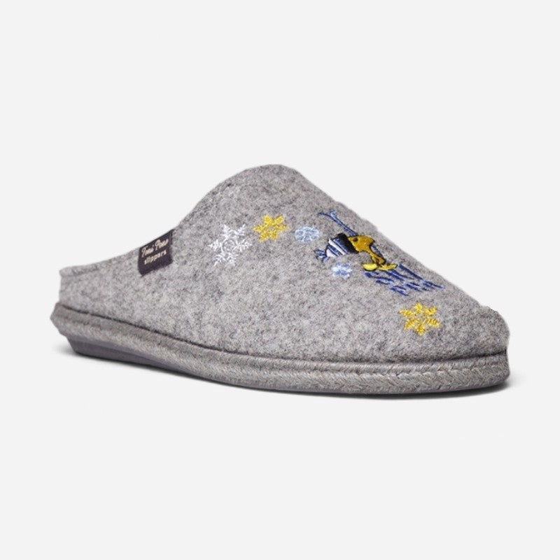 Snoopy Slipper Gray Ski