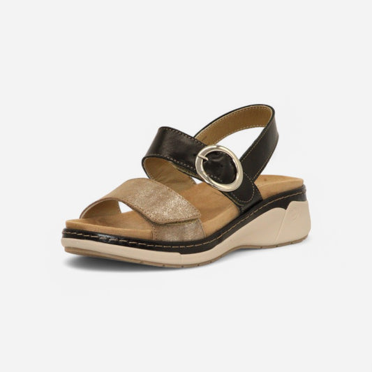 AZORES SANDAL NERO MULTI