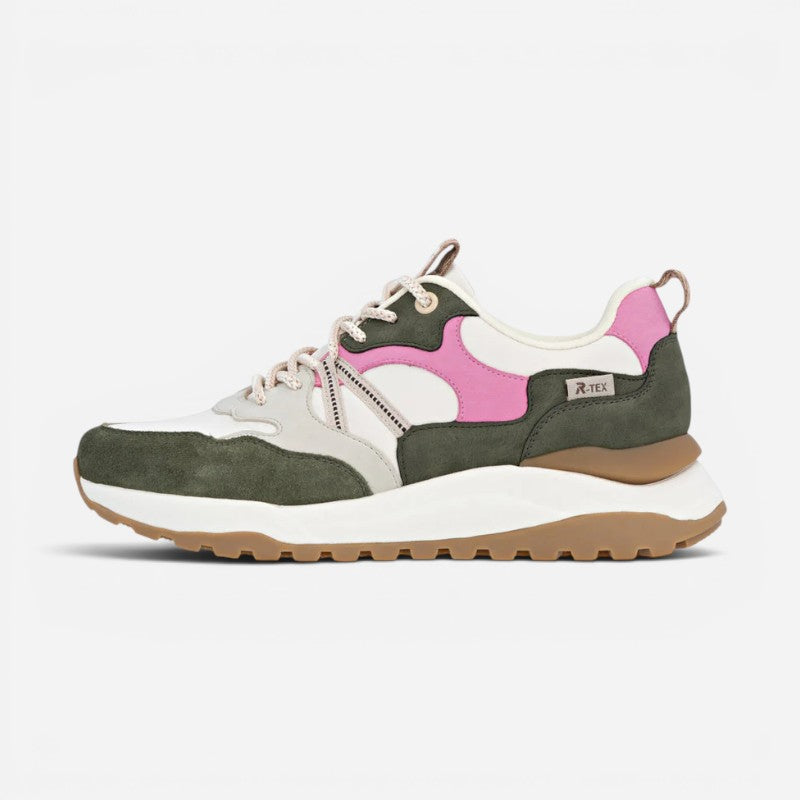 Akilah 01 Olive/Crema/Pink