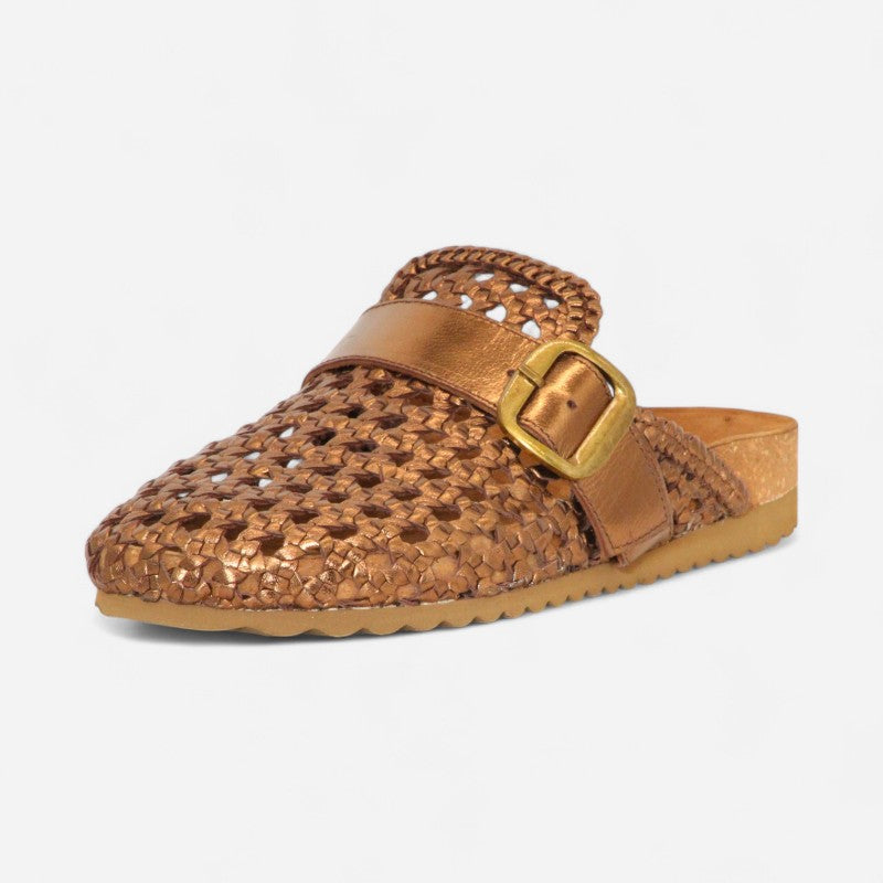 Woven Clog Bronze