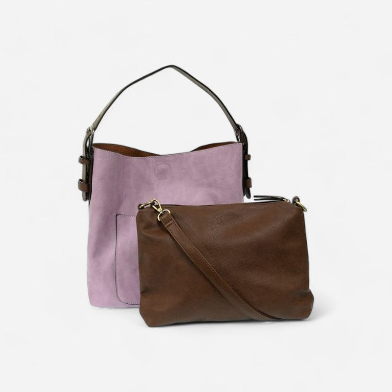 Classic Hobo Handbag Soft Purple/Coffee
