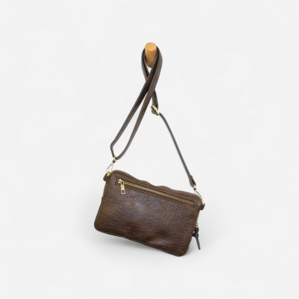 Kendra Cargo Pocket Sling Crossbody Dark Brown