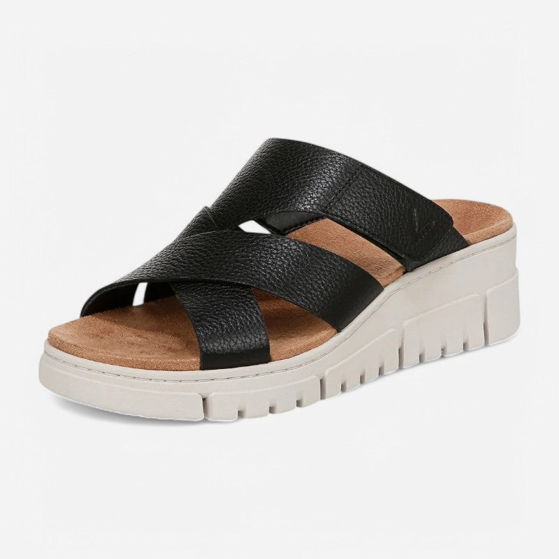 Uptown Sunset Black Veg Leather