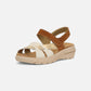 Krabi Sandal Tan/Gold Combi