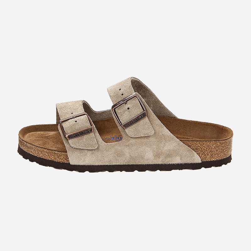 Arizona Soft Footbed Taupe Suede Leather Narrow