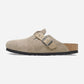 Boston Braided Taupe Suede Leather Narrow