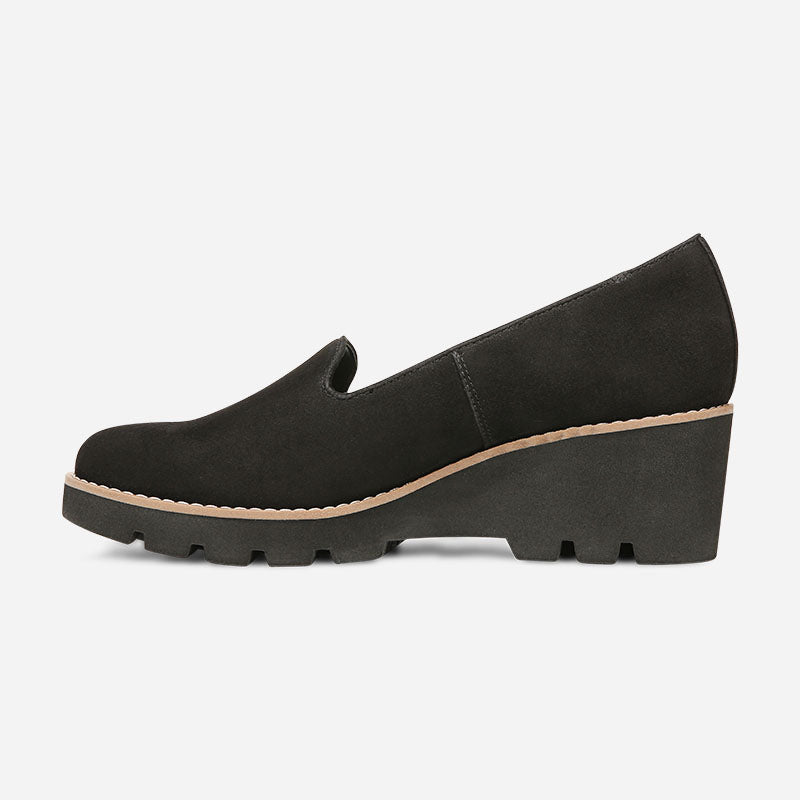 Willa Wedge Black Suede