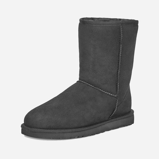 Men's Classic Short Sheepskin Boots Black