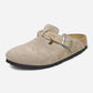 Boston Braided Taupe Suede Leather Narrow