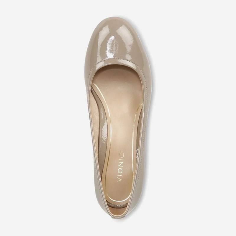 Carmel Taupe Crinkle Patent