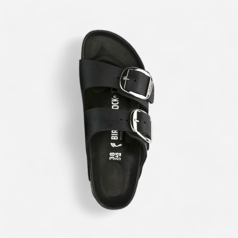 Arizona Big Buckle Black Oiled Leather Regular