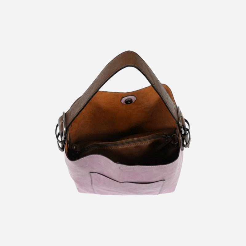 Classic Hobo Handbag Soft Purple/Coffee
