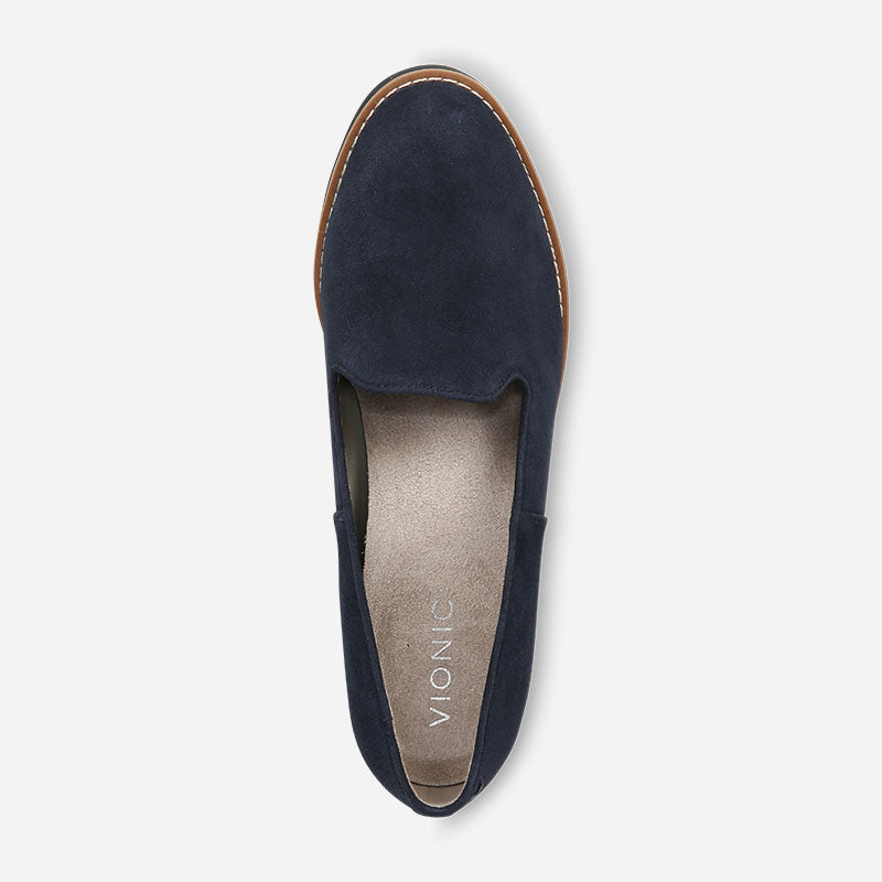 Willa Wedge Navy Suede