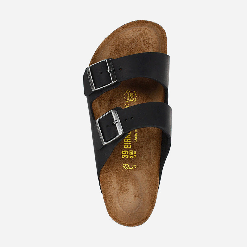 Arizona Soft Footbed Black Oiled Leather Regular