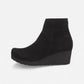 Ebba Black Suede Leather Narrow