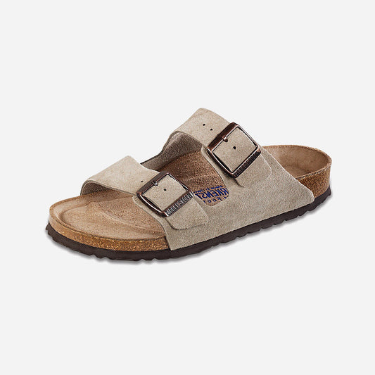 Arizona Soft Footbed Taupe Suede Leather Narrow