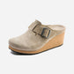 Fanny Taupe Suede Leather Narrow