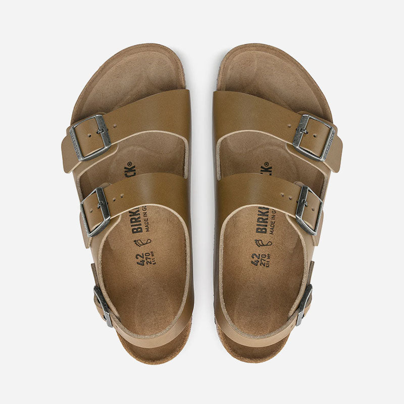 Milano Men's Super Grip Khaki Leather Regular