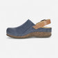 Merrin Blue Burnished Suede