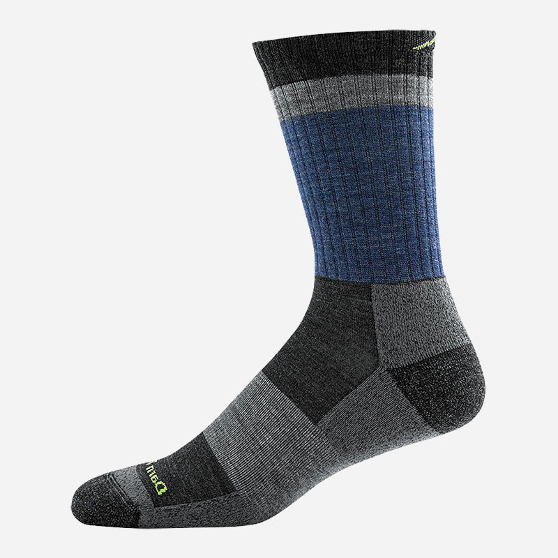 Men's Heady Stripe Micro Crew With Light Cushion Blue
