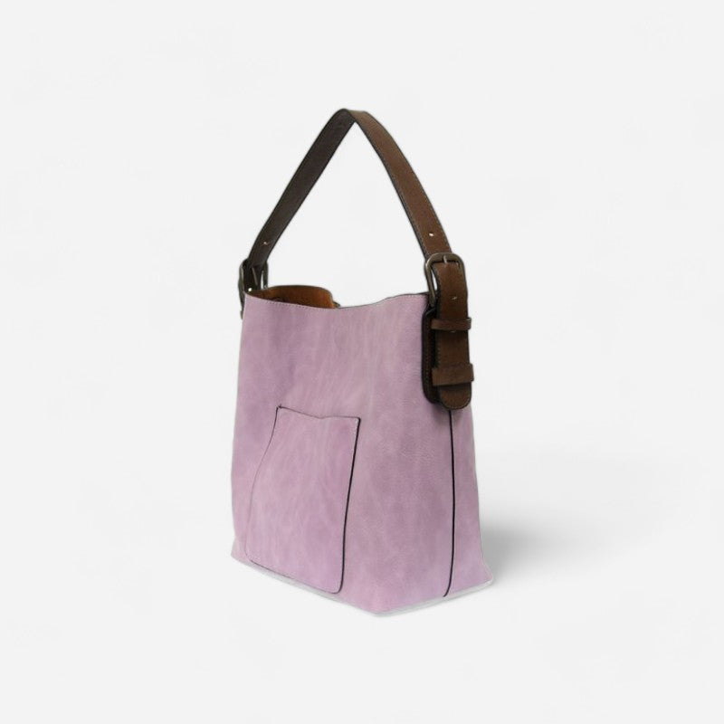 Classic Hobo Handbag Soft Purple/Coffee